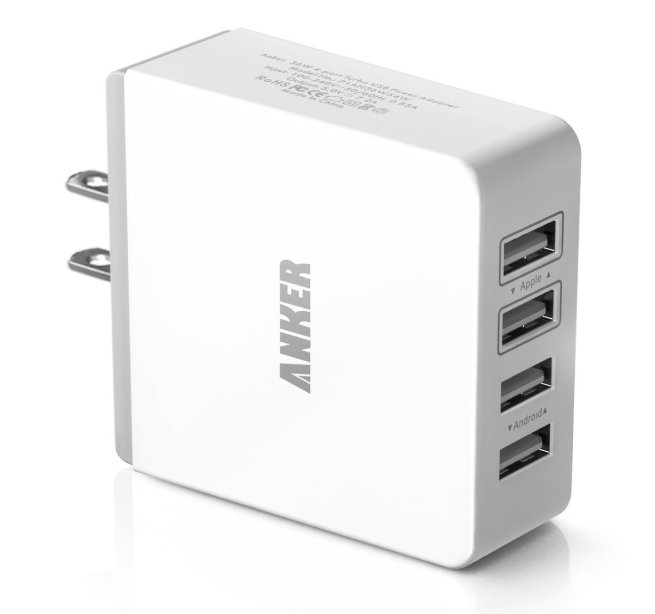 Anker-36W:7.2A-Quad-Port-Compact-USB-Wall-Charger