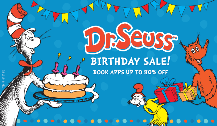 Dr. Seuss Birthday Sale-Android-iOS-sale-books