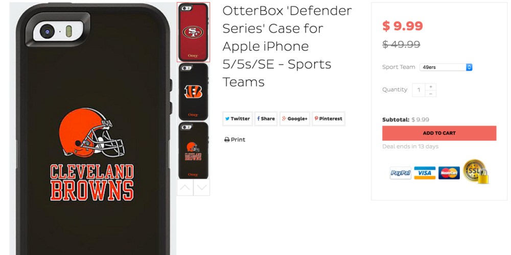 otterbox sport teams for iphone