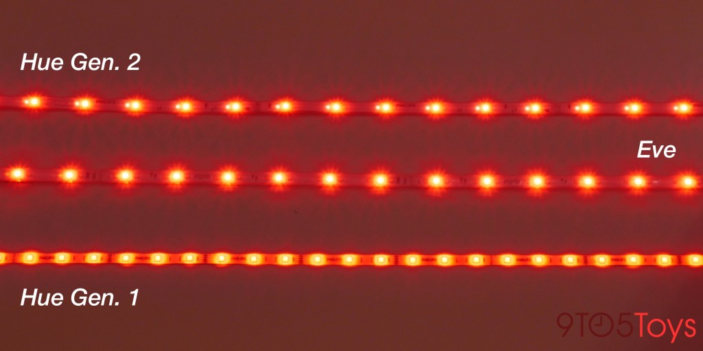 Light Strip Color Comparison Red