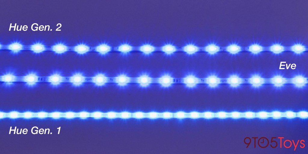 Light Strip Color Comparison Blue