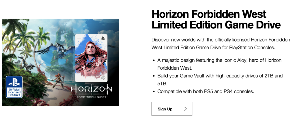 Horizon Forbidden West Game Drive coming soon