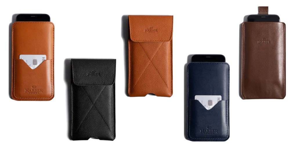 Harber London iPhone 15 leather sleeves