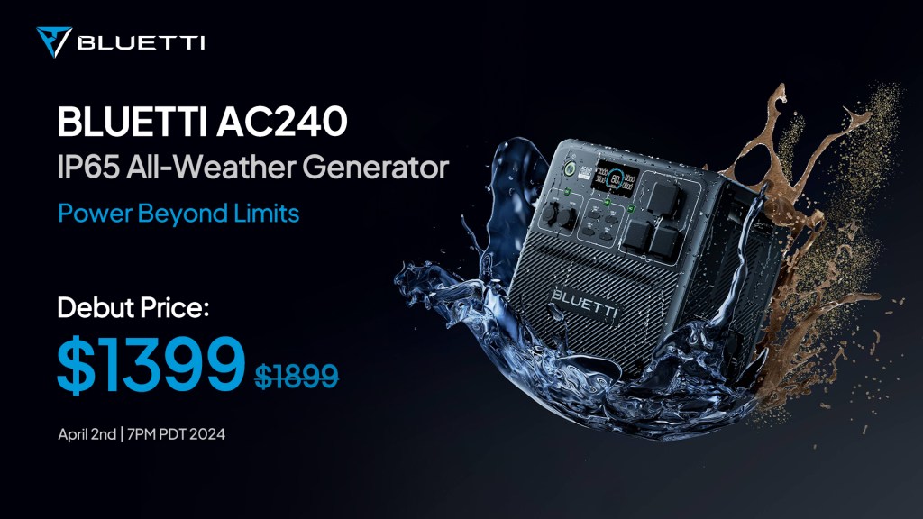 BLUETTI AC240 IP65 All-Weather Portable Power Station