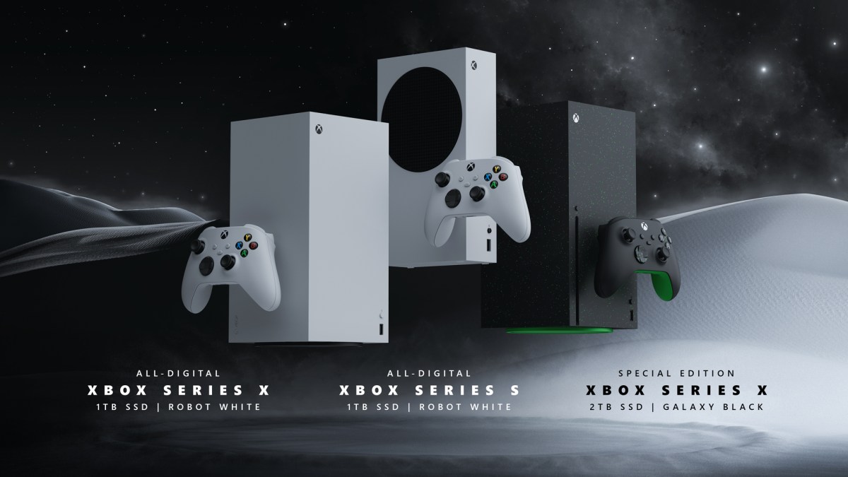 Xbox Series X – 2TB Galaxy Black Special Edition Xbox Series X – 1TB Digital Edition in Robot White