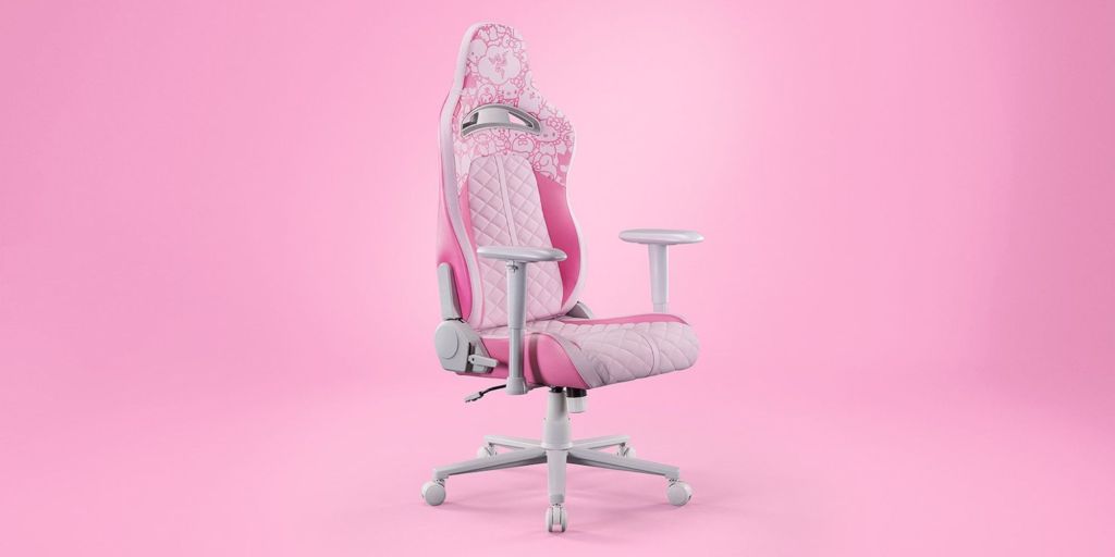 Razer's new Enki X gaming chair with Hello Kitty graphics.