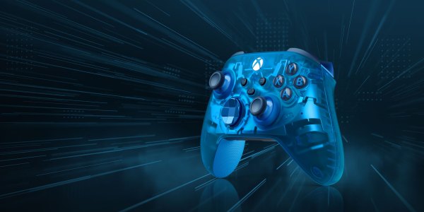 official new SkyBlue transparent Xbox gamepad