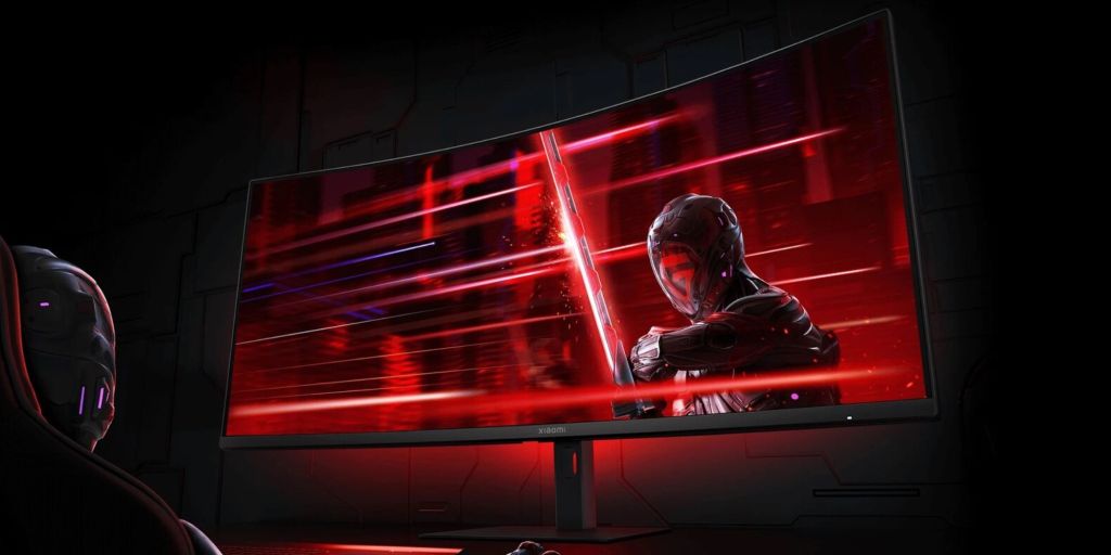 Xiaomi curved gaming monitor render.