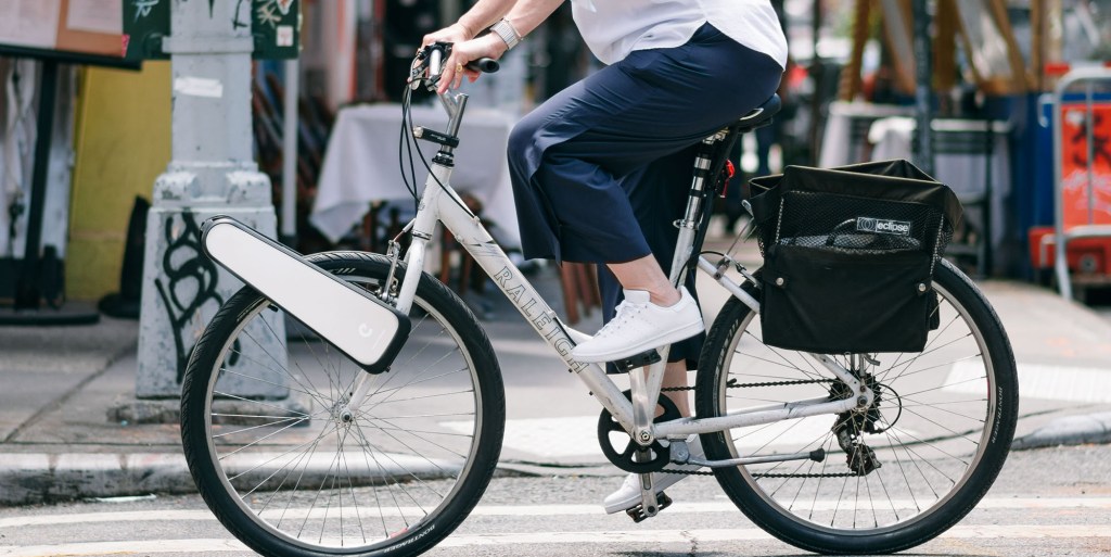 a person riding a bicycle