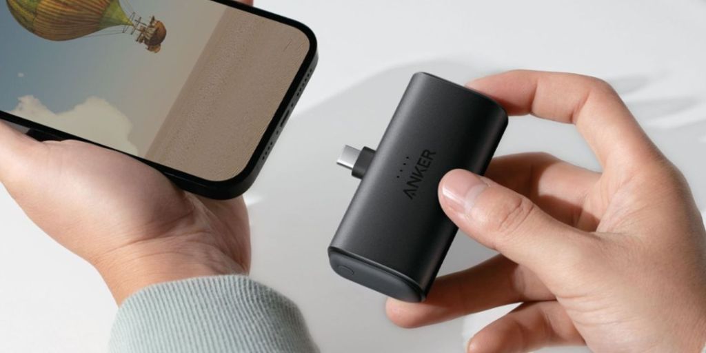 Anker 5,000mAh Nano Power bank in black.