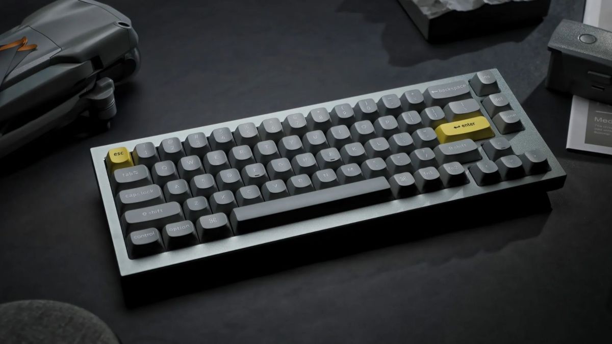 Keychron Q2 wired mechanical keyboard in grey.