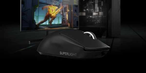 Image showing Logitech's G PRO X SUPERLIGHT gaming mouse in black.