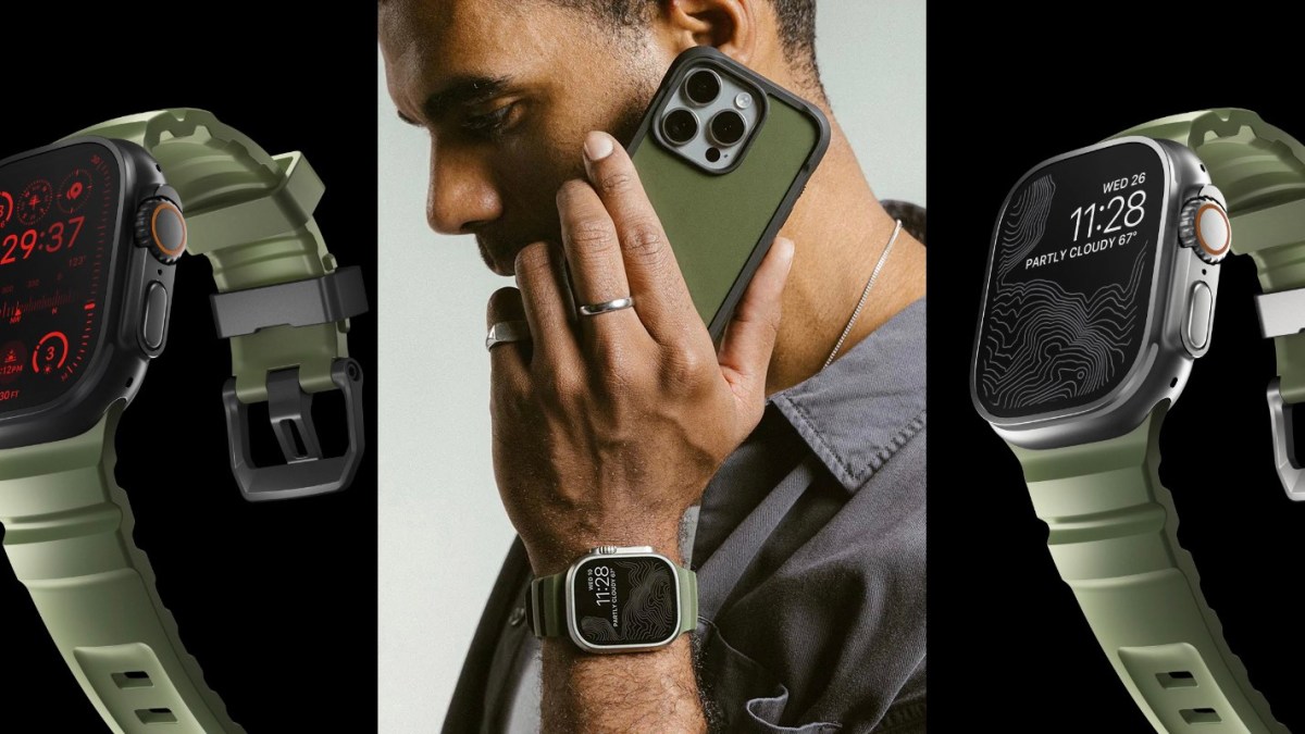 Nomad Forest Green iPhone 16 Apple Watch