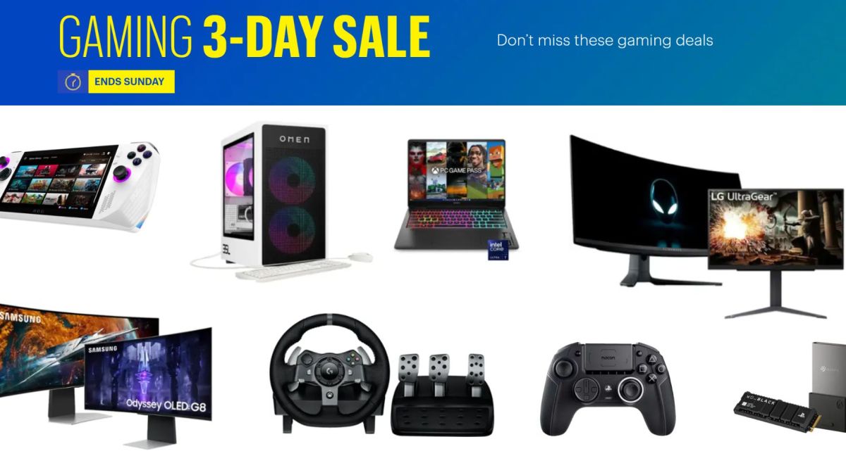 Image showing an illustration image highlighting Best Buy gaming event sale.