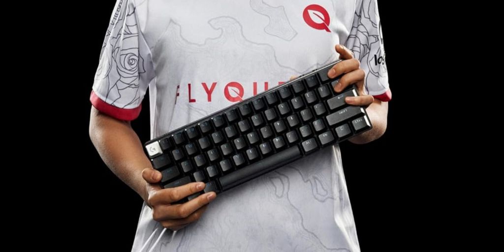 Image showing a person holding a keyboard.