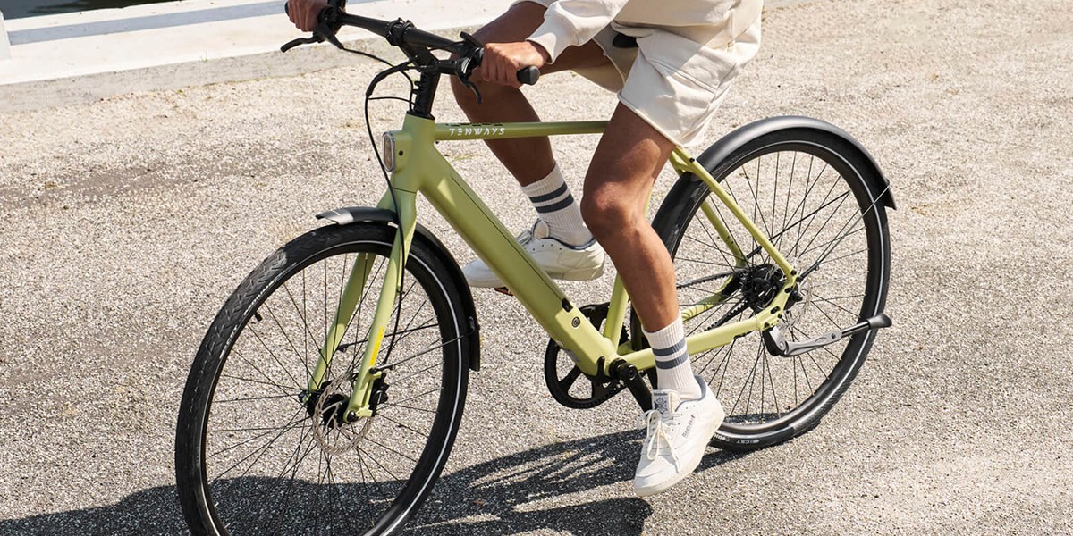 a man riding a bicycle