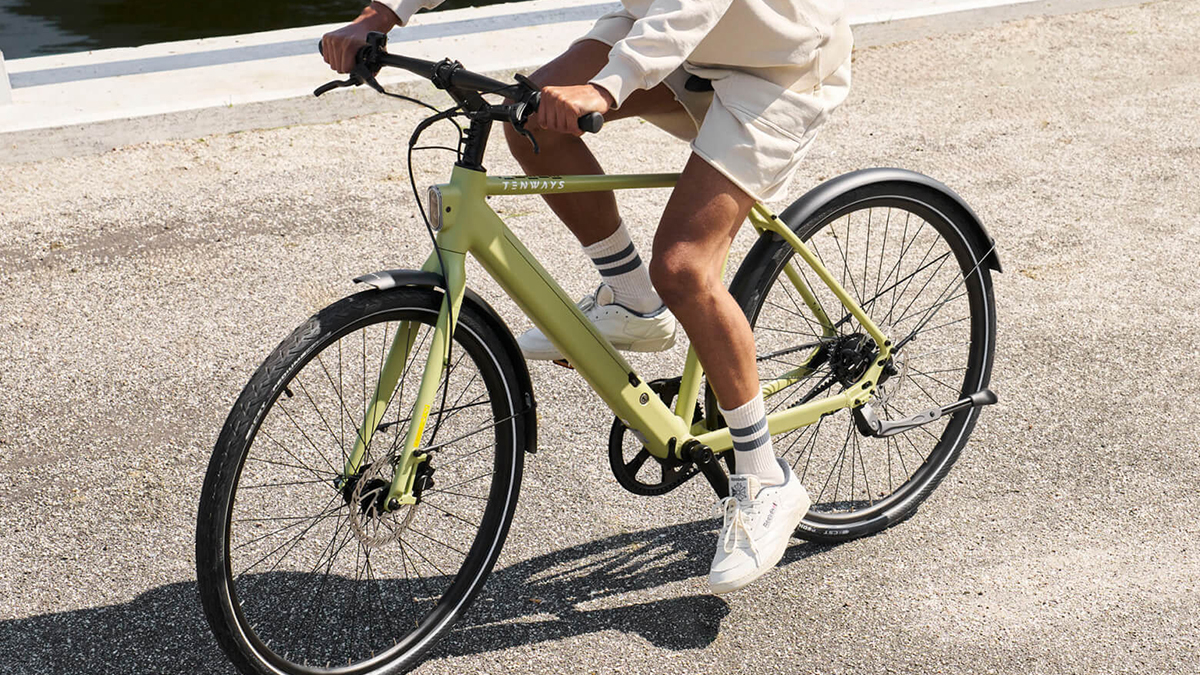 a man riding a bicycle