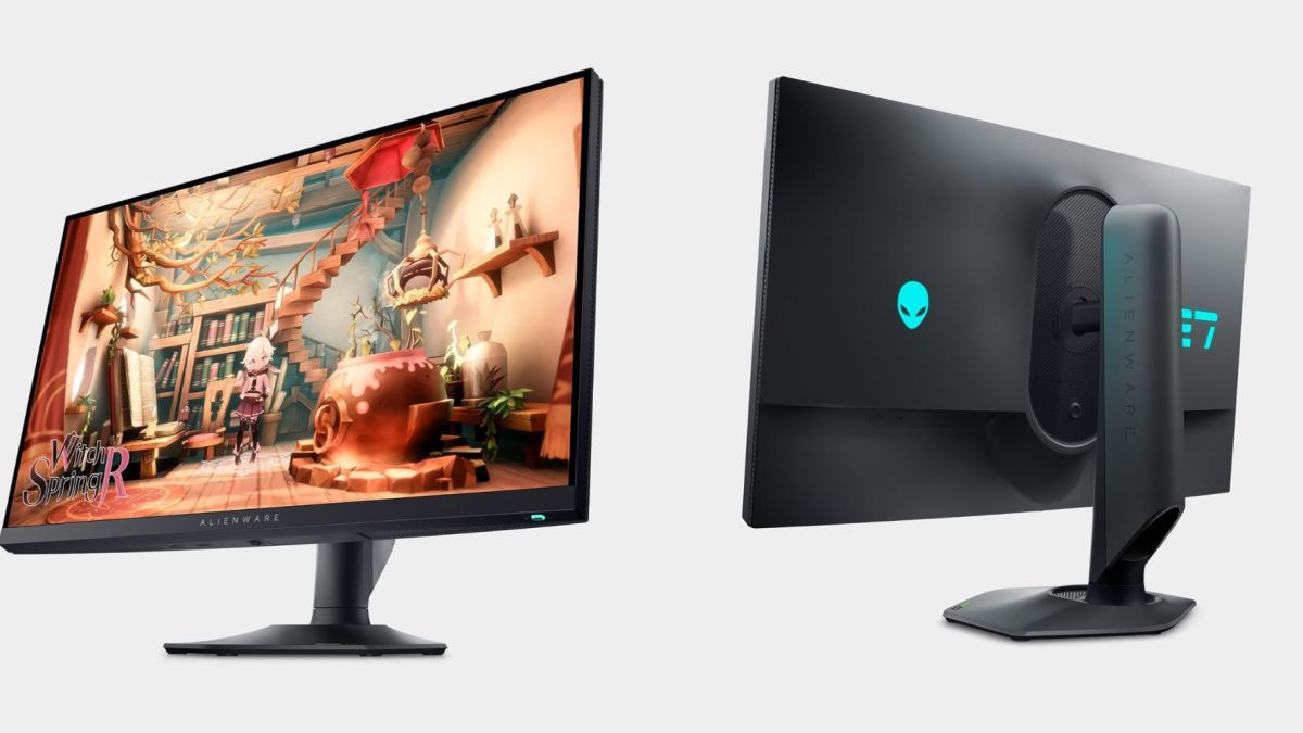 Image showing renders of Alienware AW2724DM gaming monitor.