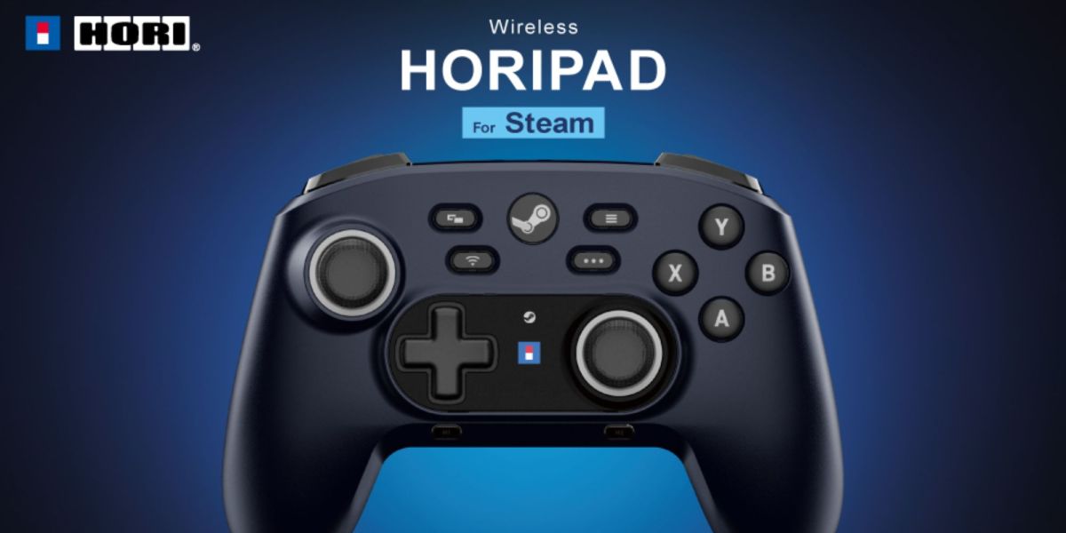 Image showing a render of HORI's new Wireless Horipad gamepad for Steam.