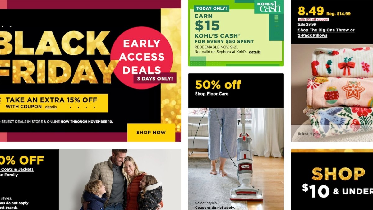 Kohl’s Black Friday sale early access