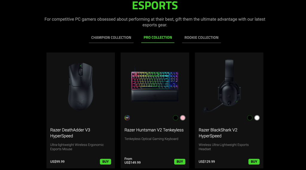 Razer Black Friday 2024 Holiday Gift Guide ad.