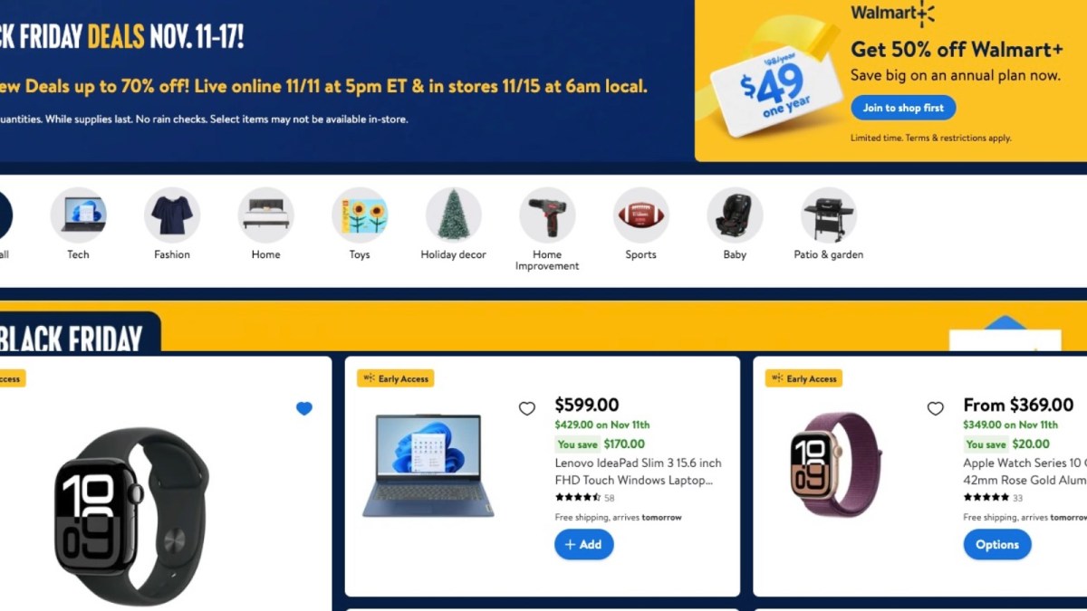 Walmart Black Friday deals preview landing page now live