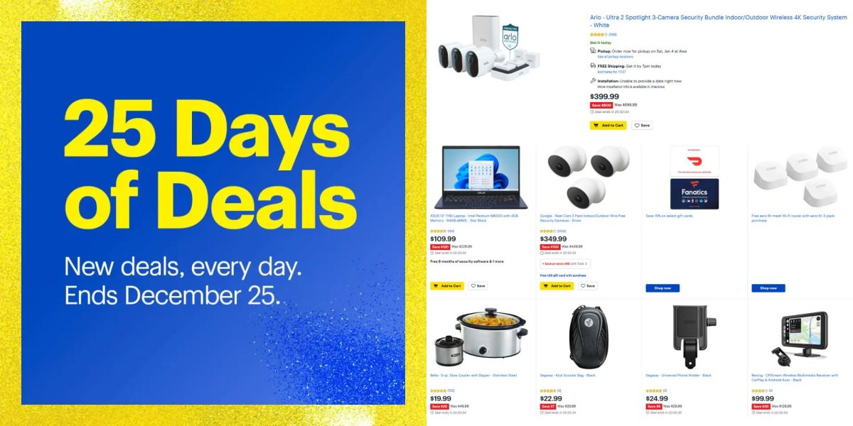 Image showing a render of Best Buy's Day 24 offers.