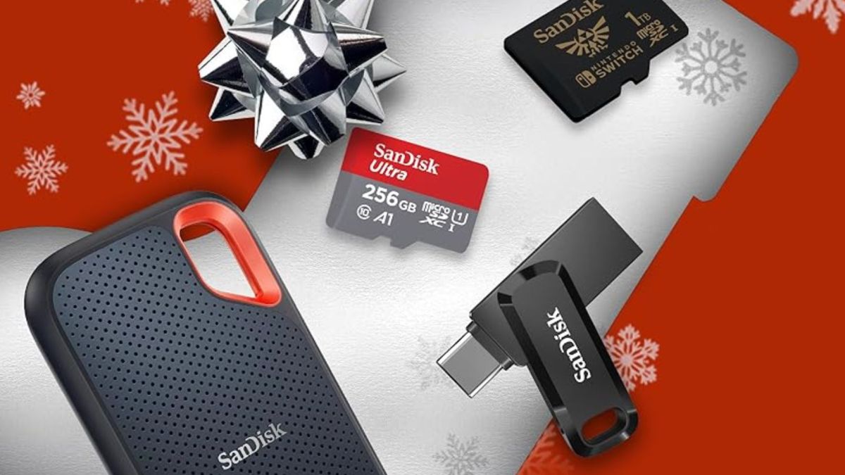 Image showing a render of SanDisk's memory and data storage sale at Amazon.