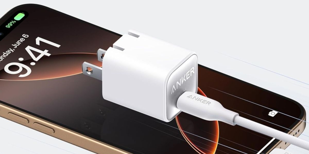 Image showing Anker's 30W Nano USB-C charger in white.