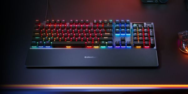 Image showing SteelSeries' Apex Pro Gen 3 keyboard on a desk.